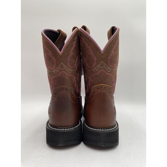 Justin WANETTE GY9980 Women's NEW Waterproof Steel-Toe Boot Brown US Size 7 - Picture 7 of 11